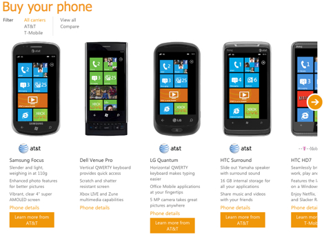 Windows Phone 7搭載機種、10機種が発表!10月21日から発売!
