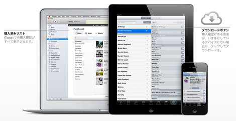 日本でも音楽をiCloudで共有可能に！「iTunes in the Cloud」が日本でもスタート！さらに3G接続時の音楽購入にも対応。