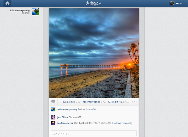 Instagram、ついにウェブサイトから写真の閲覧、コメントなどの機能が利用可能に！