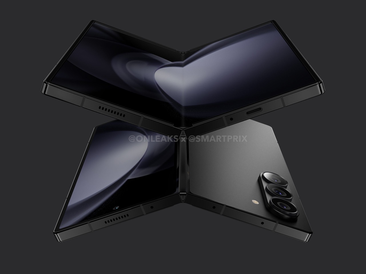 Galaxy Z Fold6の画像流出。フルフラットフレームの新デザイン採用？わずかに横長化