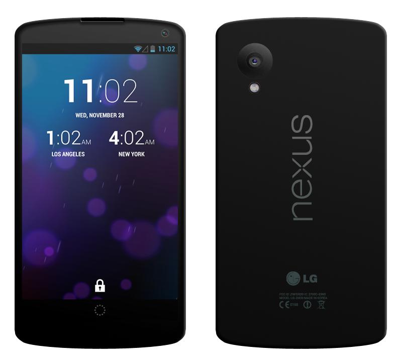 Nexus 5のイメージ画像が公開ー動画とFCCの公開資料から作成