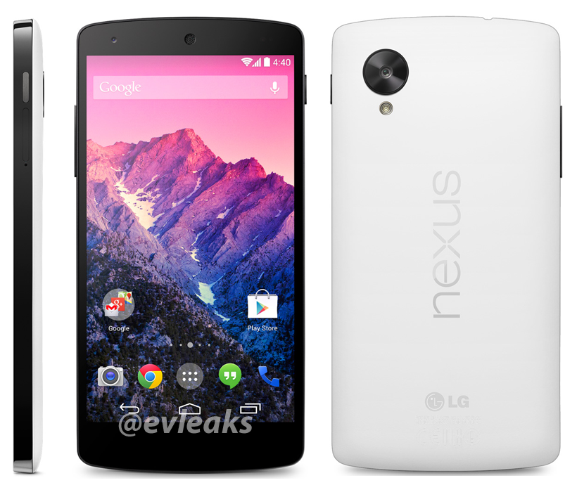 Nexus 5の発売日は11月1日に？ー新たにホワイトカラーの画像もリーク