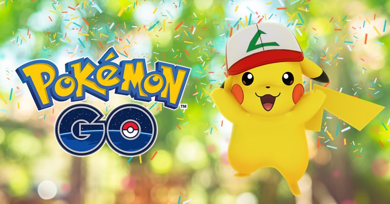 ポケモンgoが1周年 サトシの帽子をかぶったピカチュウが期間限定で