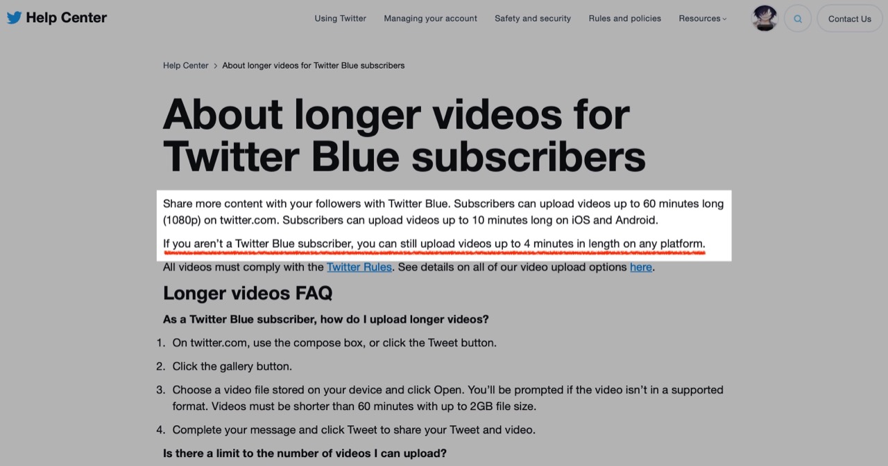 Twitter、有料なら最長60分の動画投稿が可能に。無課金ユーザーも2分→4分に拡大？