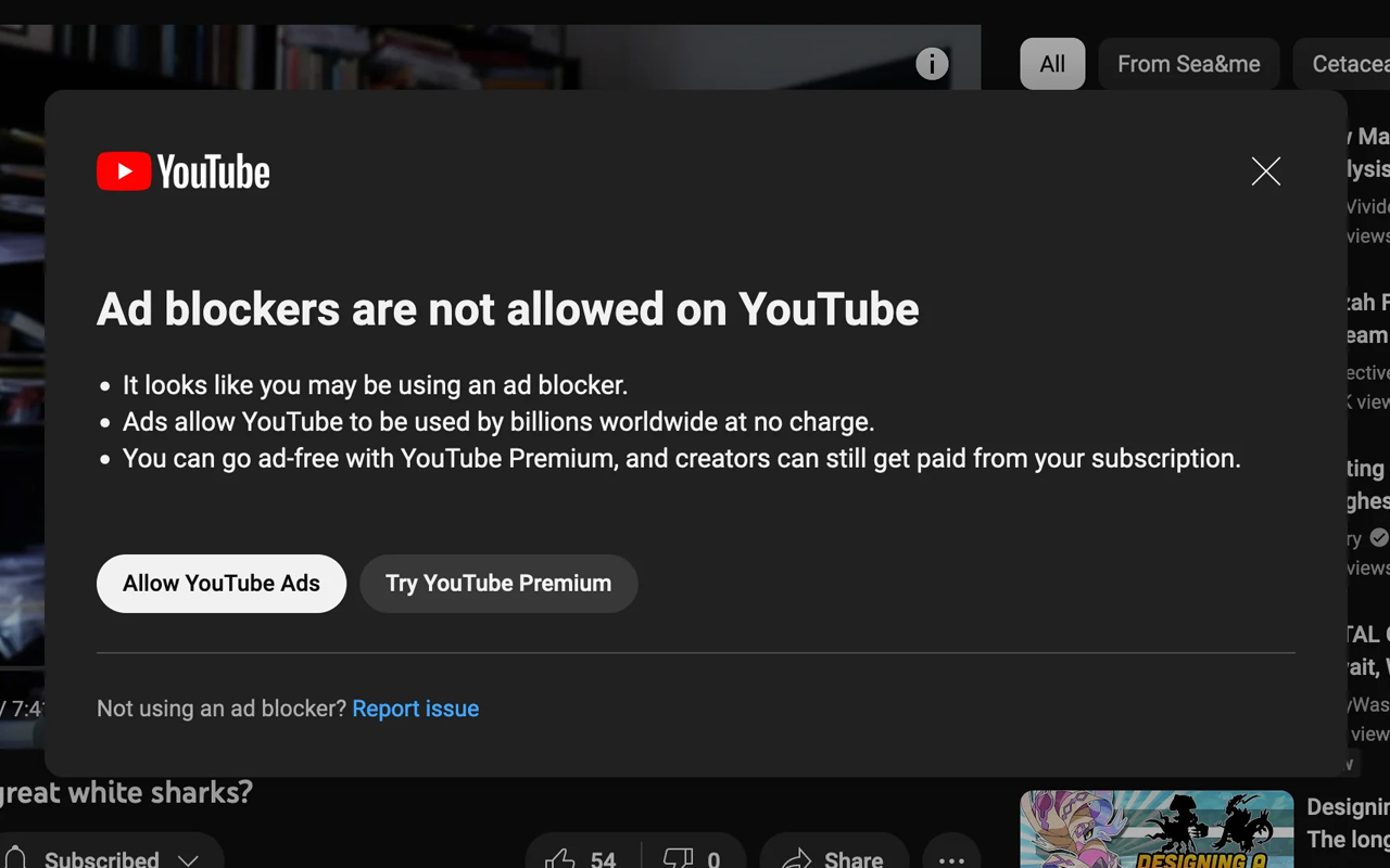 YouTubeの広告ブロック返しで広告ブロッカーの削除件数が記録的に